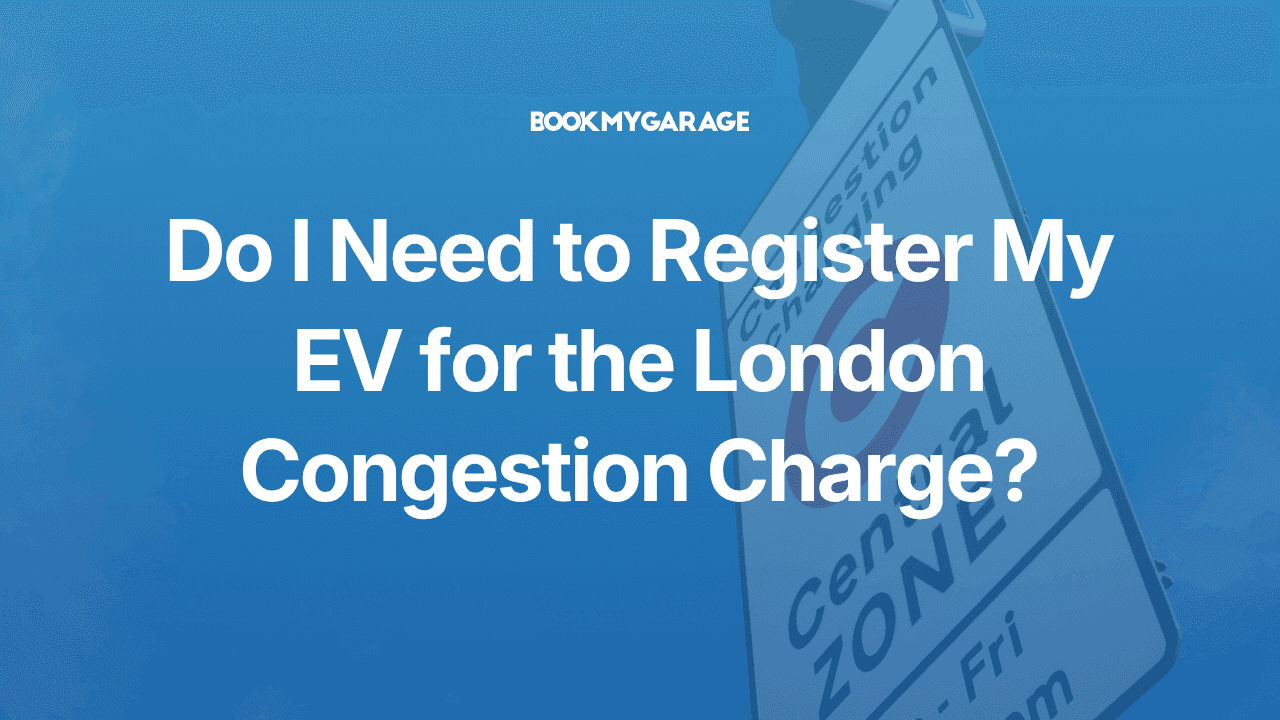 Close up of London congestion charge zone sign information with article title overlayed