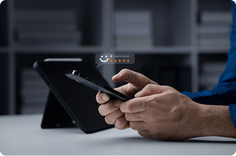 Person using tablet
